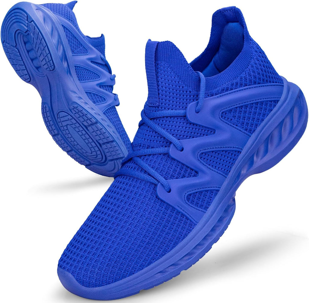 Pujcs Men's Slip on Walking Shoes Lightweight Breathable Non Slip Running Shoes Athletic Gym Tennis Shoes Sneakers for Men