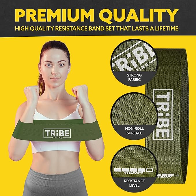 Fabric Resistance Bands for Working Out - Booty Bands for Women and Men - Exercise Bands Resistance Bands Set - Workout Bands Resistance Bands for Legs - Fitness Bands-FlexoryFit