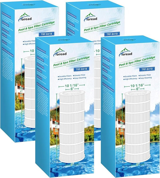 TOREAD Pack of 4 Pool Filter Compatible with Pentair Clean and Clear 200, CC200, PAP200-4, PAP200, C-9419, FC-0688, Ultral-C5, PP-C5, R173217, 59054400