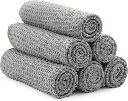 S&T INC. Microfiber Gym Towels, Yoga Towel for Home and Gym Bag, 16 Inch x 27 Inch, 6 Pack-FlexoryFit