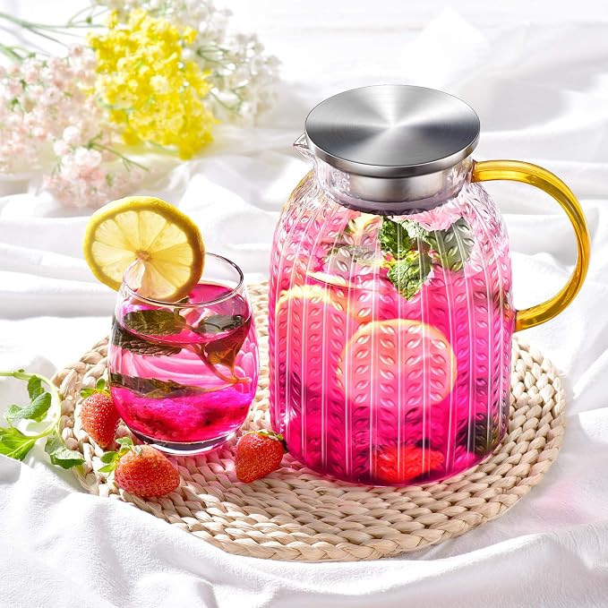 Aofmee 60oz Glass Pitcher, Water Pitcher - Image 2