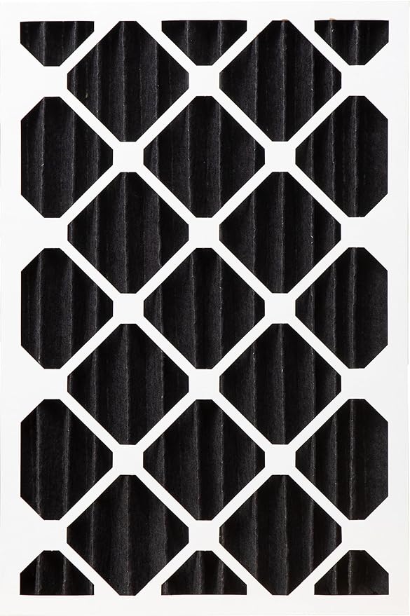 Nordic Pure 20x24x4 (Actual Size: 19 3/8 x 23 3/8 x 3 5/8) Pure Carbon Pleated Odor Reduction Merv 8 Furnace Filter 1 Pack