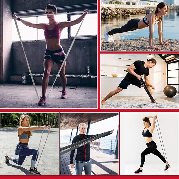 Resistance Bands for Working Out, Exercise Bands, Workout Bands, Pull Up Assistance Bands for Body Stretching Training Physical Therapy Muscle Training for Men & Women-FlexoryFit