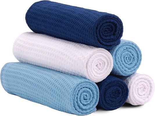 S&T INC. Microfiber Gym Towels, Yoga Towel for Home and Gym Bag, 16 Inch x 27 Inch, 6 Pack-FlexoryFit