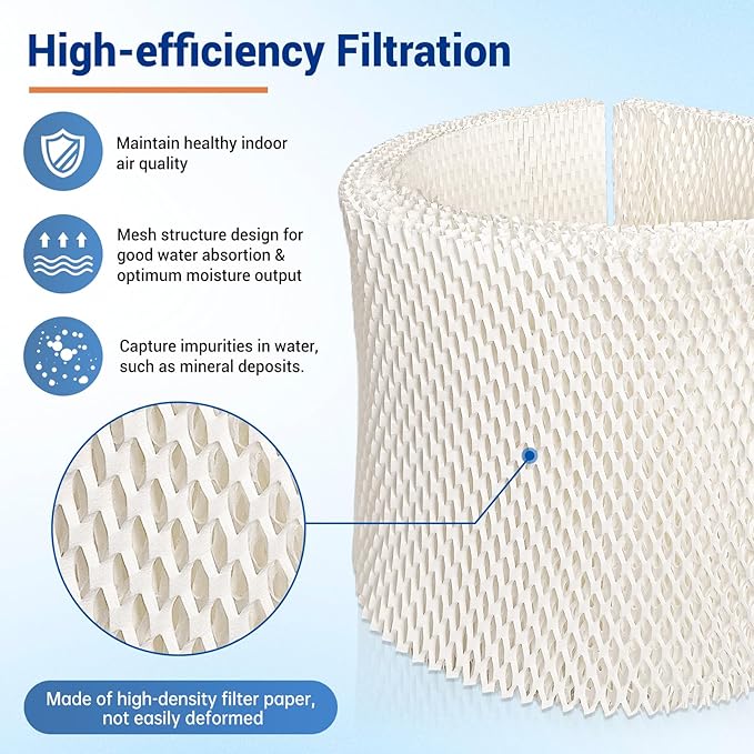 MAF2 Humidifier Filter Compatible with Aircare Essick Air MoistAIR MA0800 MA08000 MA0600 MA0601 and Replacement for Kenmore 15408 154080 29988 17006 29706 29880C Filters, 2 Pack