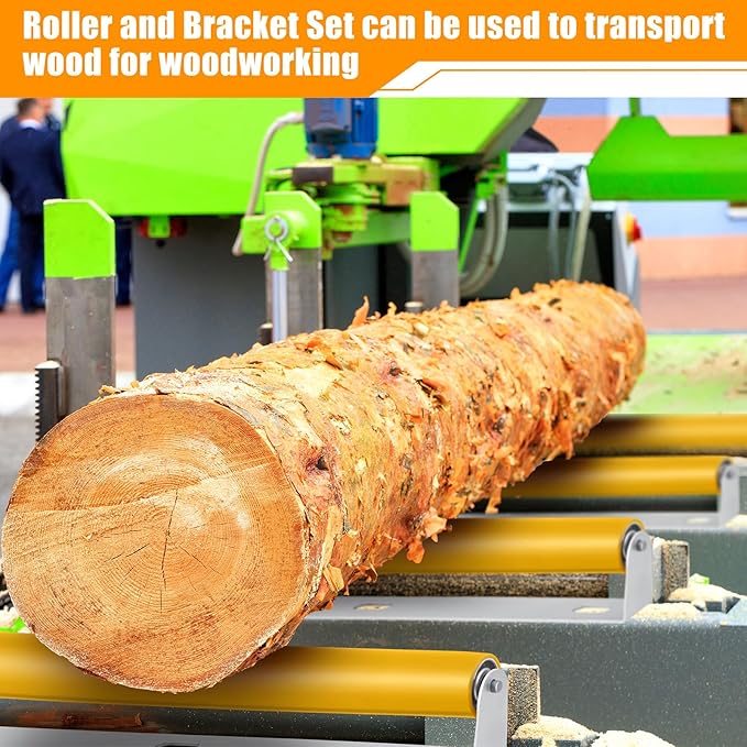 Therwen Boat Trailer Roller with Bracket Set Conveyor Rollers 1.5" Diameter Kayak Roller Metal Roller with Bracket for Transporting Raft Industrial Use-FlexoryFit