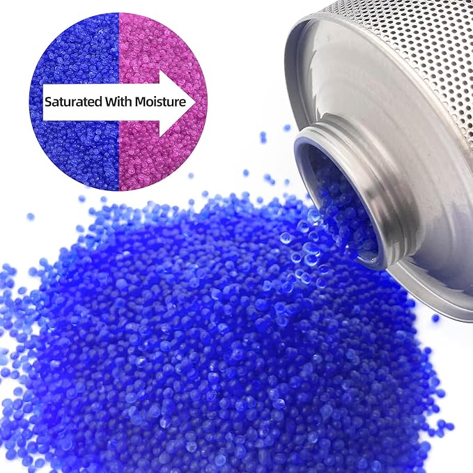 800 Gram Gun Safe Dehumidifier, 2 Pack of 1.77 LBS Rechargeable Dehumidifier Blue to Pink Silica Gel Desiccant Moisture Absorbers, Dehumidifiers for Room, Bedroom, Safe, Closet, Bathroom, Car