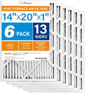 LotFancy 14x20x1 Air Filter MERV 13 6-Pack, Electrostatic Pleated HVAC Furnace by LotFancy