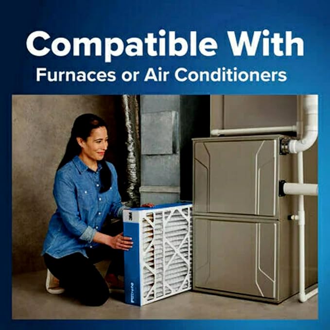Filtrete 16x25x4 AC Furnace Air Filter, MERV 13, MPR 1900, Premium Allergen, Bacteria & Virus Filter, Electrostatic Air Cleaning Filter, 2-Pack (Actual Size 15.44 x 24.62 x 4.31 in)