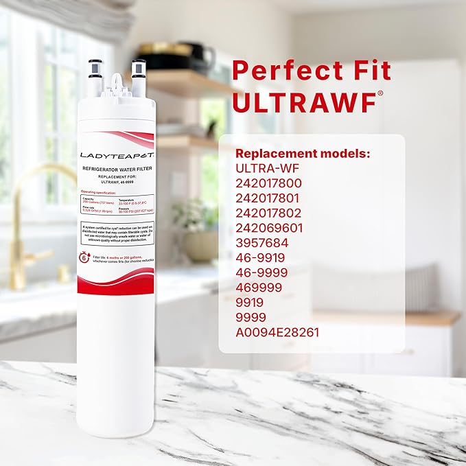 Filter Replacement Water, Compatible with Frigidaire ULTRAWF, Pure Source Ultra, Kenmore 9999, 469999, 46-9999, A0094E28261, Height 11 inches (3-Pack)
