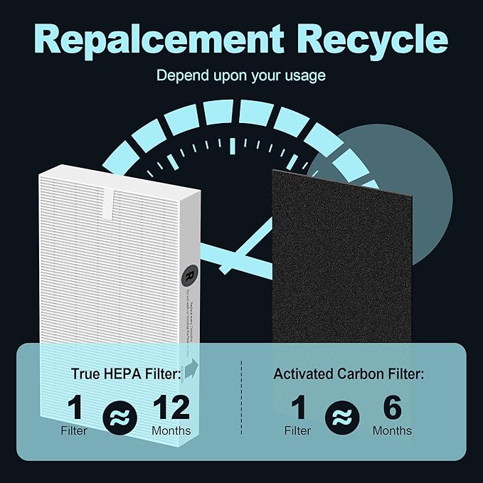 HPA300 HEPA Air Purifier Filter R Replacement for Honeywell Air Purifier HPA 100/200/300 and 5000 Series, 9 Pack True HEPA Filter Compatible with Honeywell R Filter (HRF-R3 & HRF-R2 & HRF-R1)