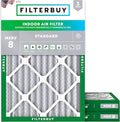 Filterbuy 30x36x2 Air Filter MERV 8 Dust Defense (3-Pack), Pleated HVAC AC Furnace Air Filters Replacement (Actual Size: 29.81 x 35.81 x 1.75 Inches)