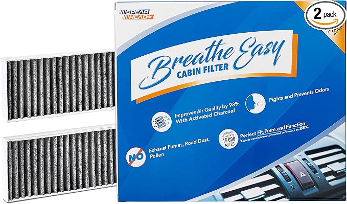 Spearhead Odor Defense Breathe Easy AC & Heater Cabin Filter | Fits 2011-17 by SPEARHEAD