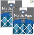 Nordic Pure 16x30x1 Pleated MERV 7 Air Filters 2 Pack by NordicPure