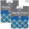 Nordic Pure 18x20x1 (17 1/2 x 19 1/2 x 3/4) Pleated MERV 7 Air Filters 2 Pack