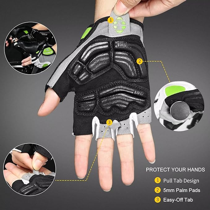 INBIKE 5mm Padded Half Finger Bike Bicycle Cycling Gloves-FlexoryFit