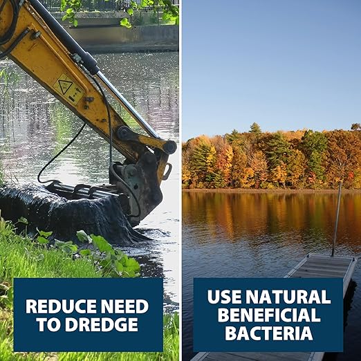 Airmax MuckAway, Natural Pond Muck Remover, Cleans & Clears Away Muck & Sludge, Easy to Use Bacteria & Enzyme Tablets, Safe for The Environment, Treats 1,500 Sq Ft, 6 Month Supply, 16 Scoops, 8 lbs