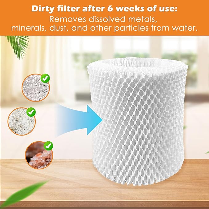 Smilefil Large Room Humidifier Filters Replacement Wick Filters Compatible with Canopy Humidifier Plus ONLY （5.5L）(Don’t fit for Bedside or Nursery)