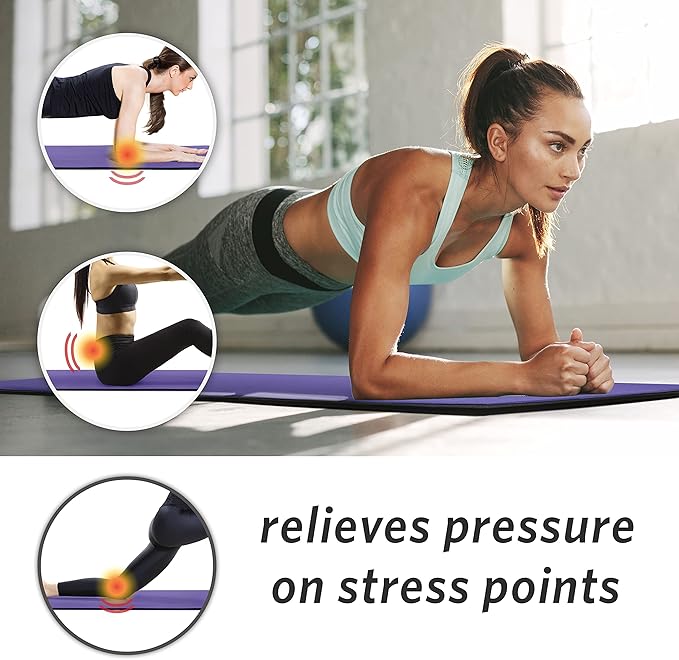 MICRODRY Deluxe Fitness Exercise Yoga Mat for Home & Gym, Extra Thick for High Impact Training, Multi Layered Skid Resistant Surface, Odor Neutralizing with Carrying Strap-FlexoryFit