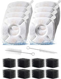18 Pcs Cat Water Fountain Filters Compatible with Veken 95oz/2.8L Pet Fountains, Replacement Filter Kit with Sponges & Brushes, Triple Filtration for Fresh Clean Water, 2025 Upgraded