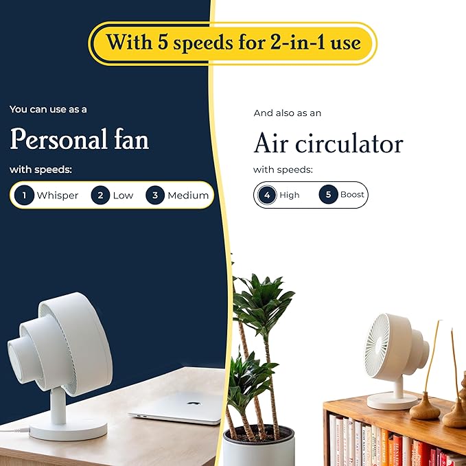 Windmill NEW to Amazon Smart Air Circulator and Fan with Remote and Wi-Fi/App - 18 dB Whisper-Quiet plus Tri-Layer Airflow - Black Color