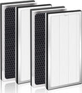 40 Replacement Filter Compatible with MA Air Purifier 40 series, 3-IN-1 True HEPA 13 Filtration 4PACK