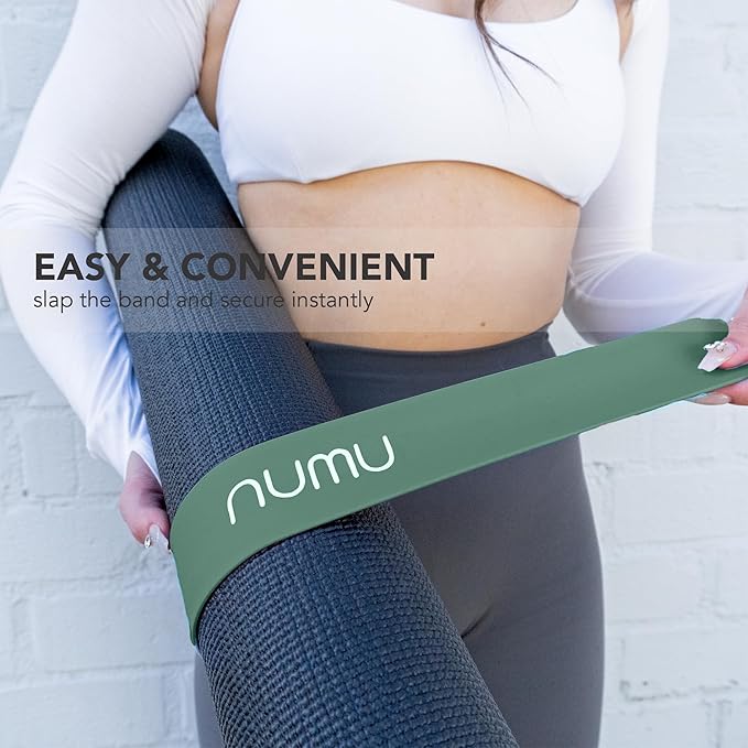 Numu Yoga Mat Strap Slap Band - Easy Snap On to Keep Exercise Mat Tightly Rolled and Secured for Yoga Mat Storage and Travel-FlexoryFit