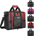 WOLT Bowling Ball Bag for Single Ball - Bowling Ball Tote Bag with Padded Ball Holder, 2 Pockets fit Bowling Shoes Up to Mens Size 14 and Accessories