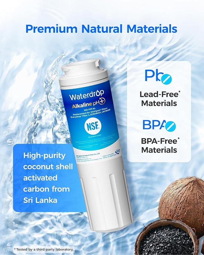 Waterdrop Alkaline UKF8001 Refrigerator Water Filter 4, Enhances pH, Replacement - Image 8