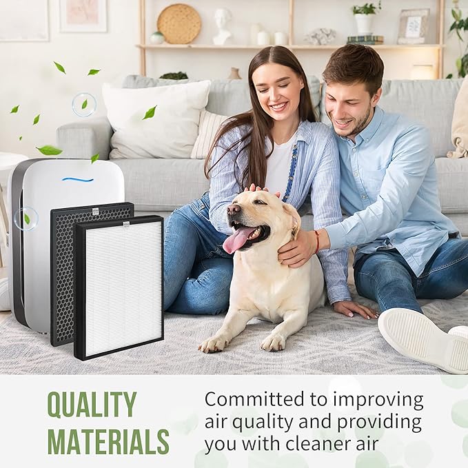 AP-B102 Replacement Filter Compatible with Alexapure Breeze Air Pu-rifier AP-B102 and 3049 Filter Set, 3 H13 True HEPA Filters and 3 Activated Carbon Filters Included