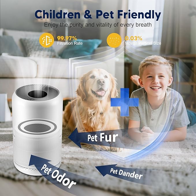 Core 300 Replacement Filter for LEVOIT Core 300 Core 300-P Core 300S Vortex Air Air Purifier, 3-in-1 H13 Grade True HEPA High-Efficiency Activated Carbon, Core 300-RF, 2 Pack, White