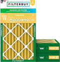 Filterbuy 16x24x4 Air Filter MERV 11 (MPR 1200) Allergen Defense Replacement (3-Pack), Electrostatic Pleated HVAC AC Furnace Filters, Made in USA (Actual Size: 15.38 x 23.38 x 3.63)