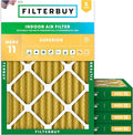 Filterbuy 28x30x2 Air Filter MERV 11 (MPR 1200) Allergen Defense Replacement (5-Pack), Electrostatic Pleated HVAC AC Furnace Filters, Made in USA (Actual Size: 27.75 x 29.75 x 1.75)