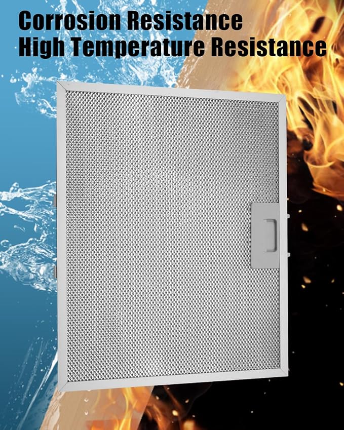 Range Hood Grease Filter Fit for GE JV636H1SS JV535H1BB JV535H1CC JV535H1WW JV535H2WW JV536H1SS, Replace WB02X11011 Stainless Steel Mesh Range Vent, 2 Pcs