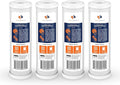 Aquaboon 5 Micron 10 x 2.5 Carbon Block Water Filter Cartridge CTO Whole House Water Filter Replacement Compatible with WHKF-WHWC, FXWTC, 4-PACK