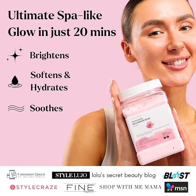 Jelly Mask for Facials - 12 Flavors Hydrating & Brightening Jelly Face Masks | Free Jade Roller & Spatula | Bulgarian Rose, Lavender, Hyaluronic Acid, 24K Gold face mask skin care |Vajacial Jelly Mask-FlexoryFit