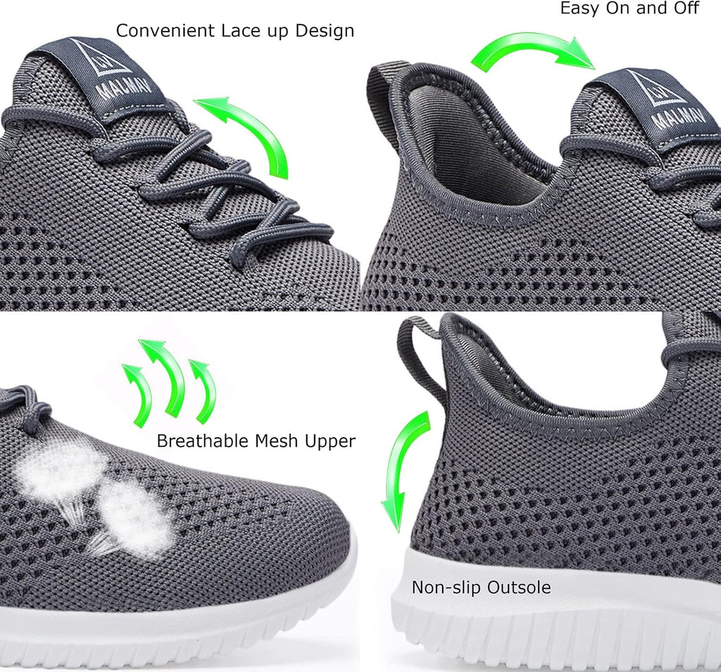 VAMJAM Men's Running Shoes Ultra Lightweight Breathable Walking Shoes Non Slip Athletic Fashion Sneakers Mesh Workout Casual Sports Shoes