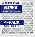 Filter King 28.5x28.5x1 Air Filter | 4-PACK | MERV 8 HVAC Pleated A/C Furnace by FilterKing