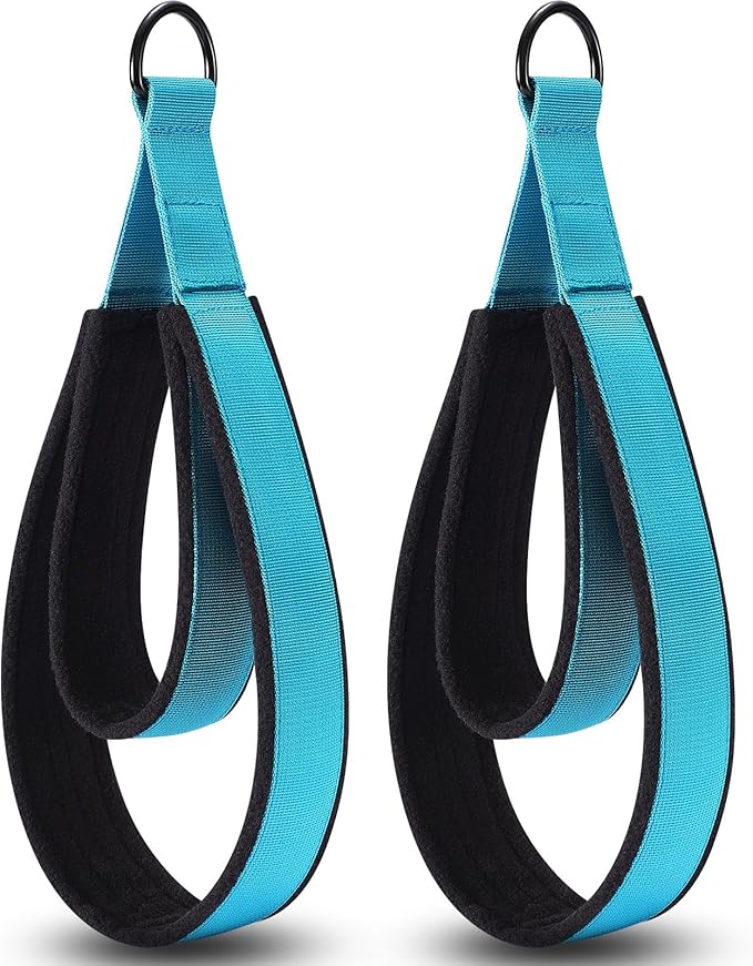TOBWOLF Pilates Straps - Double Loop D-Ring Straps for Reformer, Padded, Home Gym Workout-FlexoryFit