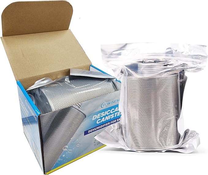 750 Grams 6pcs Gun Safe Dehumidifier, Reusable Canister Desiccant Dehumidifier, Rechargeable 1.65 Lbs Indicating Silica Gel Orange To Green