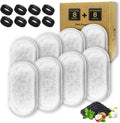 Cat Water Fountain Filters, 8 Filters+8 Sponge Replacement Filters for 108/3.2L and 67oz/2LStainless Steel Pet Water Dispenser for Dog (8 sets)