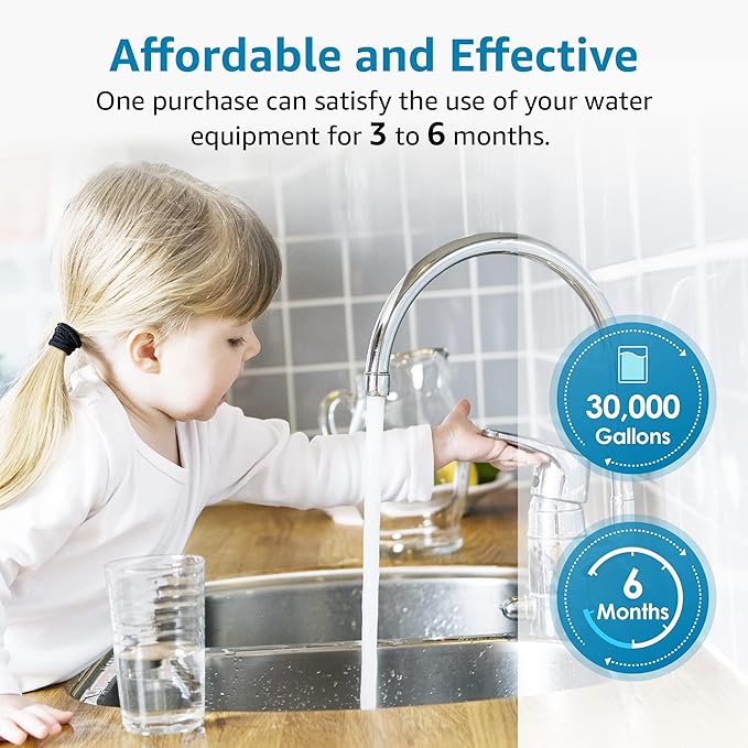 AQUA CREST AP810 Whole House Water Filter Replacement for 3M® Aqua-Pure AP810, AP801, AP811, Whirlpool® WHKF-GD25BB, WHKF-DWHBB, 5 Micron, 10" x 4.5", Well & Tap Water Filter, Pack of 3