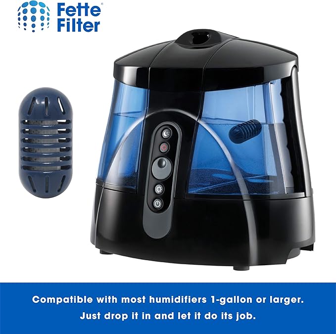 Fette Filter - Ultrasonic Demineralization Humidifier Replacement Cartridges Filters Mineral Deposits, Purifies Water (Pack of 6)