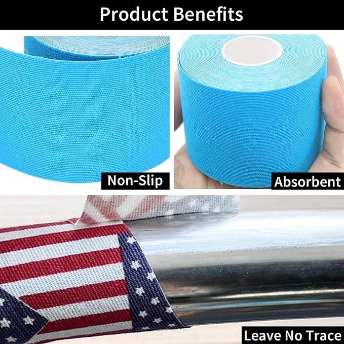 PRIOR FITNESS Premium Lyra Hoop Tape, Aerial Lyra Hoop Anti Skid Tape, 16.4ft/5m Aerial Hoop Lyra Tape Non-Slip Grip Tapes Yoga Rig Tape for Exercises Gymnastics Acrobatics Kinesiology-FlexoryFit