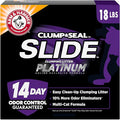 ARM & HAMMER Clump & Seal SLIDE Platinum Multi-Cat Clumping Litter, Easy Clean, Superior Odor Control, 18 Lbs