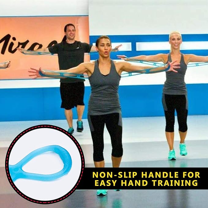 Walk at Home Workout Bands 7 Ring Adjustable Resistance Bands for Working Out Home Workout Walking Exercise Workout Bands Fitness Program Exercise Bands Stretch Bands for Recovery-FlexoryFit
