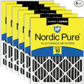 Nordic Pure 16x25x4 Furnace Air Filters MERV 10 Pleated + Carbon 6 Pack by NordicPure