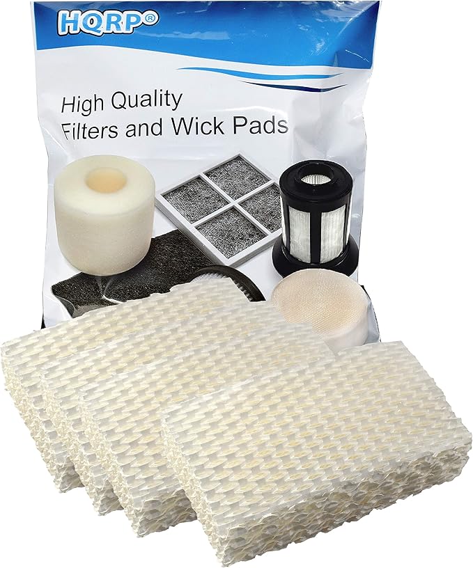 HQRP 4-Pack WF813 Humidifier Wick Filter for ProCare PCCM-832N PCCM-840 Cool Mist Humidifier, Replaces WF813 AC813 PCWF813 PCWF813-24 Parts