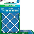 Filterbuy 13x21.5x1 Air Filter MERV 13 Optimal Smoke & Allergy Defense by Filterbuy