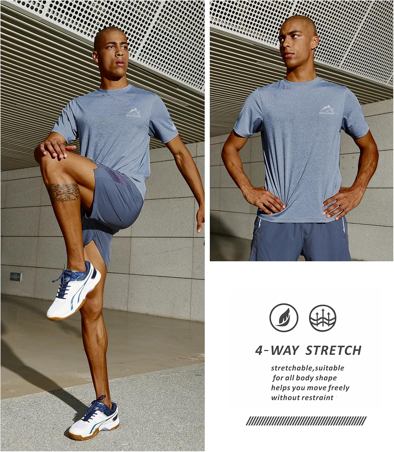 NORTHYARD Men's UPF 50+ Sun Protection Shirts Swim SPF UV Quick Dry Short Sleeve T-Shirts for Athletic Fishing Rash Guard